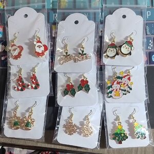 Festive Christmas Holiday Earrings
